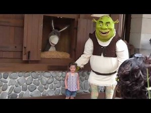 Shrek with Donkey having a Meet and Greet at Universal Studios Florida