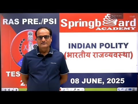 RAS PRE + PSI 2025 | Polity Paper Discussion by Manohar Sir | Springboard Academy Jodhpur