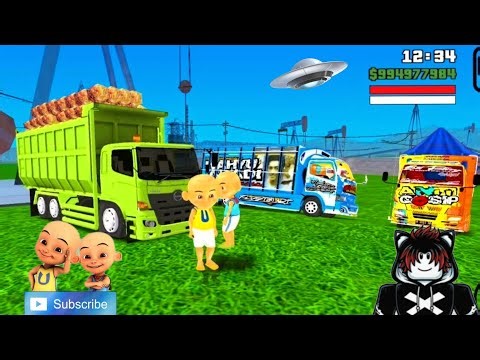 Upin and Ipin Race by Train Using a Rolling Truck ‼️ CS UPIN