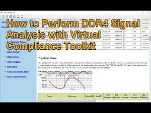 How to Perform DDR4 Signal Analysis with Virtual Compliance Toolkit