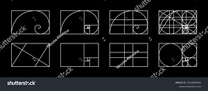 Set Golden Ratio Templates Nautilus Shell Stock Vector (Royalty Free) 2514085641 | Shutterstock