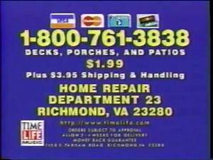 Time Life - Home Repair Book Series - Book Commercial - Decks Patio Repair 60 Second Spot (1997)