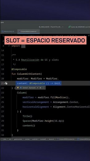5.4 Make REUSABLE CODE in Jetpack COMPOSE