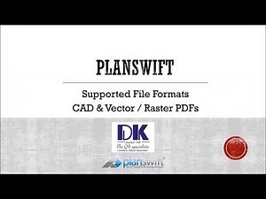 Planswift | File Formats | CAD & Vector/Raster PDFs