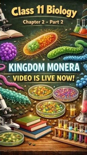 Class 11 biology | chapter-2 | part-2 | kingdom monera | video is live now
