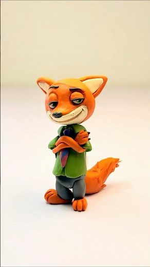 Zootopia 2 Nick Wilde Clay Sculpture Tutorial | DIY Polymer Clay Disney Fan Art Timelapse