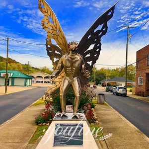 Analysis of Stainless Steel Mothman Statue West Virginia’s Legendary Specter - YouFine Sculpture