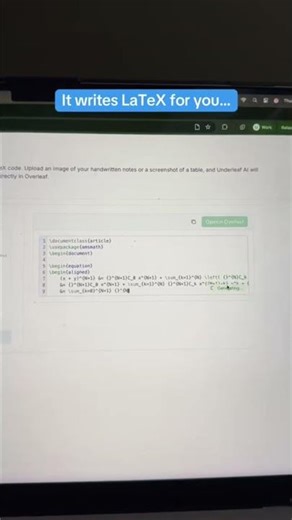 convert screenshots of math to latex in seconds! ⚡️helps save so much time #math #engineer #academia