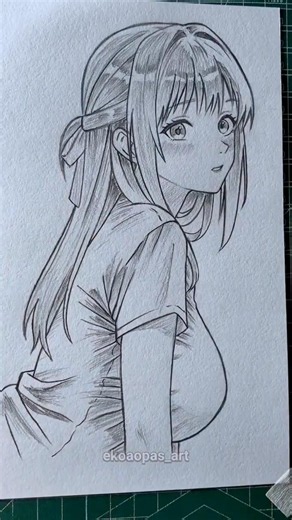 Just draw anime girl #drawing #animeart #art #sketch #shorts