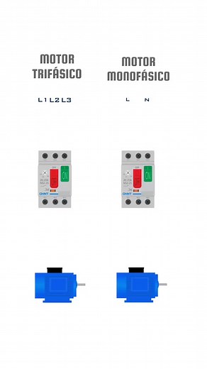Conexión de Motor Trifásico y Monofásico en 3D