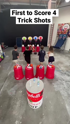 10K views · 244 reactions | First to Score 4 Trick Shots Wins #shorts #reels #fyp | That's Amazing Shorts | Facebook