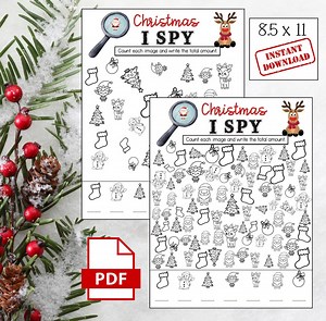 Christmas I Spy Game: Printable Holiday Activity (PDF) - Etsy UK