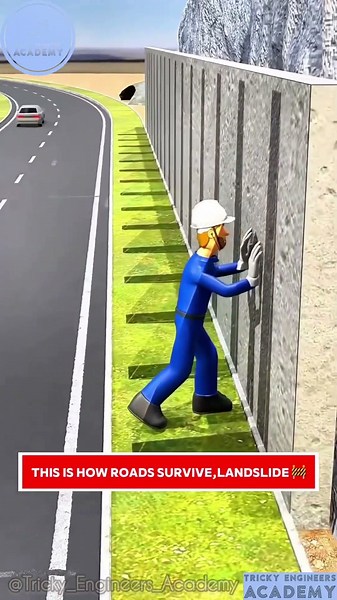 How Roads Survive Landslides! | Civil Engineering | #animation #engineering