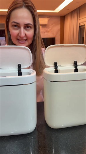 Lixeira automática com sensor para banheiro 9L - compacta e antiodor