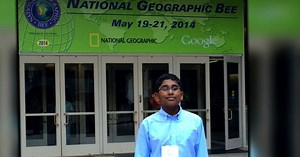 National Geographic Bee winner on top of the world