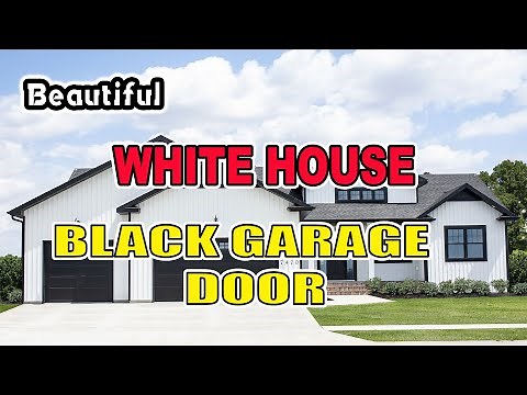 White House Black Garage Door Design Ideas | Home Interior Design