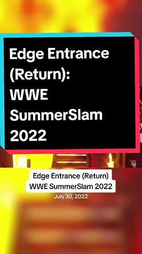 Edge Returns: WWE SummerSlam 2022 Entrance