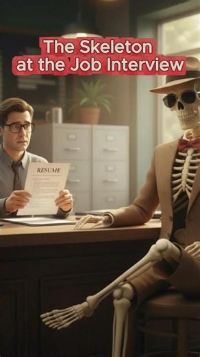 The Skeleton Job Interview 😂💀 | Funny Skeleton Story #humor #animation #joke