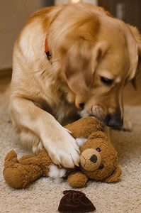 9.5K views · 42 reactions | “Her dog ripped open an old teddy bear… and something unbelievable slipped out.” 笠 Emma rushed to stop him, but froze when she saw a small velvet pouch fall from the bear’s belly. Inside was something heavy, something that didn’t belong in a toy at all…  The truth hidden for decades is finally revealed in the comments  | Interesting to know | Facebook