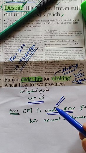 16K views · 607 reactions | Writing Classes || Usage || Under Fire || Check Lecture | CSPs Rising English Academy Jamshoro | Facebook