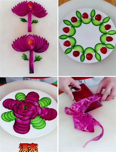 9.2K views · 55 reactions | Simple Fruit Carving Ideas For Beginners | Art In Vegetable & Fruit Carving | Food Decoration | Art & Craft | Facebook