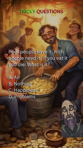 163K views · 4.6K reactions | Tricky Riddle Quiz | Put Your Brain to the Test: Tricky Riddles Quiz for You! | #tricky #trick #trickyriddles #riddles #questions #quiz #fyp #brainteaser #mindbenders #challengeyourself #puzzle #testyourbrain #funquizzes #QuizTime #fbreels #reelsfb #reels | BrainQs | Facebook