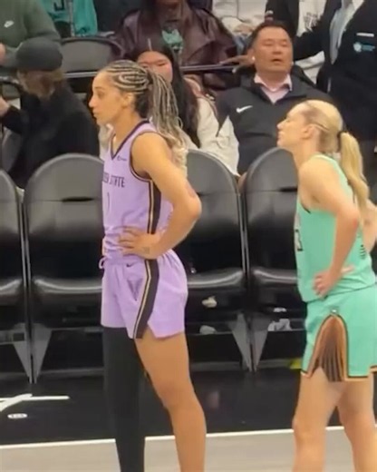 Gabby Williams and the Valkyries matched up against the Liberty and her girlfriend Marine Johannès tonight (via wagtalk/IG)