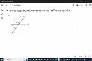 Math 95 - Writing the Equations of Parabolas and Lines Given Points