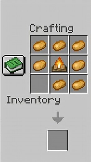 Crafting FRENCH FRIES in Minecraft! 🍟🤯#minecraft #mcpe