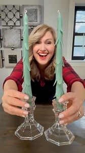 144K views · 40K reactions | Jenn’s DIY Tree Candles  So easy to make and they will look magical on your holiday table. All you need are taper candles and a small pairing knife. Soak in hot water from the tap for 10 minutes and be gentle..art way through you can soak again but take your time and they will turn out beautiful ❤️ #holidaycountdown #holidaydecorating #candles | Jennifer Valentyne | Facebook