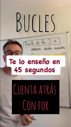 Uso del bucle for para una cuenta atrás #java #programacion