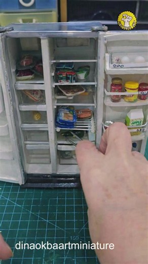 مصغرة ثلاجة بفن المصورات وأعادة التدوير DIY مصغرات