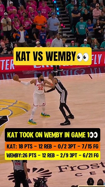 Kat cancelled out Wemby in game 1😮