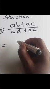 Algebraic fractions