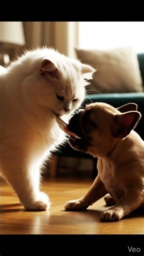 Grumpy cat plays dog 🐩 very nice