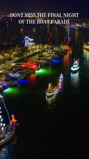 Don’t miss the final night of the Newport Beach Christmas Boat Parade and Drone Shows! 🛥️🎄✨💙💫 The parade will begin at approximately 6:30 p.m. See the drone show from Balboa Bay Resort & Club or Peninsula Park: Wednesday, December 17: Balboa Bay Club – 6:00 pm and 8:15 pm | Peninsula Park – 6:45 pm and 8:00 pm Thursday, December 18 – Sunday, December 21: Balboa Bay Club – 6:15 pm and 8:15 pm | Peninsula Park – 6:45 pm and 8:00 pm #visitnewportbeach #newportbeach #50daysoffestivefun #christma