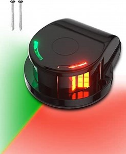 DoRight Boat Navigation Lights IP67 Waterproof DC12V - LED Marine Lights for Pontoon, Kayak, Yacht, Power Boat (Black)
