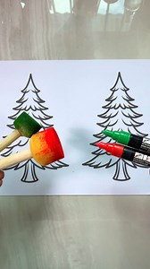 1.7M views · 3.7K reactions | AcrylicPaint Markers - Christmas Tree Paintings Idea #christmas #christmastree #christmastime #painting #ideas | Creative Art & Craft Ideas | Facebook