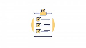 Download Animated Checklist icon in Colored Outline Style, transparent background for free