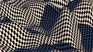 Checkerboard Cloth Wave Loop - 4k 3D Wave Graph Texture - Flow, Mesmerizing, and Relaxing Movement