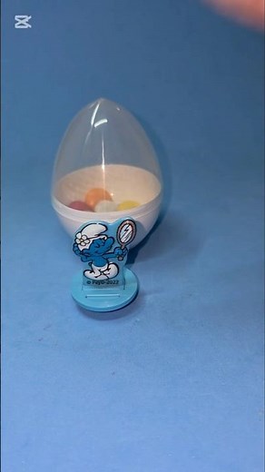 ASMR Ovetto 🥚 con Confetti 🔴🟢🟡 al Cioccolato 🍫 e Sorpresa 🎁 Puffi 🔵 #asmr #puffi