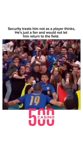 Offsidehimm on Instagram: "One of the funniest and most human moments of UEFA Euro 2020 unfolded at Wembley on July 6, 2021, just seconds after Italy knocked Spain out in a dramatic semi-final penalty shootout. As emotions exploded and the Azzurri booked their place in the final, Leonardo Bonucci jumped into the stands to celebrate with Italian fans. But football, as always, had a sense of humor waiting. When Bonucci tried to climb back onto the pitch, a security steward — fully focused on her d