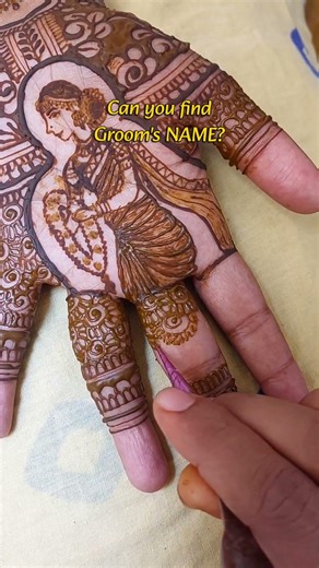 Hiding Groom name in Bridal Henna #bridaldesigns #bridalhenna