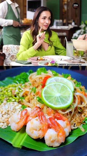 MALAIKA ARORA's favourite PAD THAI Noodles 🍜🍤 #shorts #malaikaarora #recipe ‪@curlytalesdigital‬