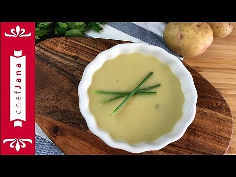 5 min potato leek soup - Vichyssoise cold soup recipe