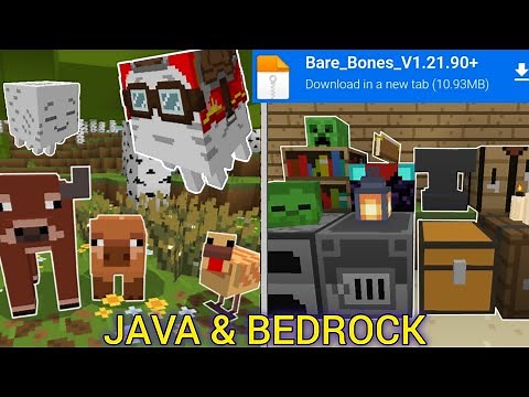 Bare Bones Texture Pack 1.21.92+ For Minecraft Bedrock & Java Edition 1.21.6+