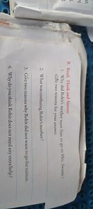 Comprehension QuestionsWhy did Rohit's mother want him to go ... | Filo