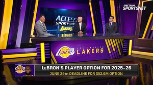 65K views · 1.8K reactions |  LeBron has a $52.6M player option for next season. The deadline? June 29. Will he opt in and run it back with the Lakers… or is a farewell tour brewing? 類 ️ Our crew breaks down what’s next for the King. | Spectrum SportsNet | Facebook