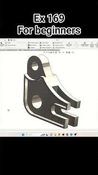 CSWA Exercise SolidWorks Tutorial! SolidWorks Exercise 169 for beginners