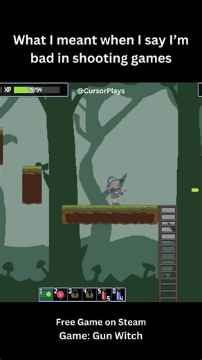 Game name: Gun Witch You can find it on steam #gunwitch #freegamesonsteam #pcgaming #pcgames #cosygames